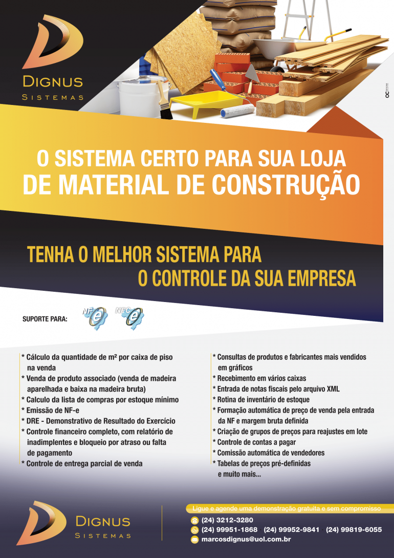 Material de Construção, temos a solução